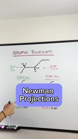 Here’s a trick to help you with drawing Newman projections!  #ochem #organicchemistry #study #premed 