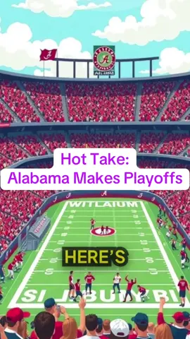 Alabama isn’t done yet. After getting written off early, the Crimson Tide are showing the kind of balance and firepower that wins in November—efficient offense, a defense forcing turnovers, and playmakers stepping up at the right time. Beat Georgia, avoid slip-ups, and the playoff door swings wide open. Do you think Alabama sneaks back into the College Football Playoff, or is this hot take way off? #CollegeFootball #RollTide #AlabamaFootball #CollegeFootballPlayoff #CFB 