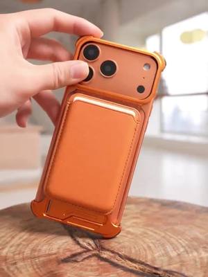 Metal Leather Hidden Bracket Magnetic Mobile Phone Case
