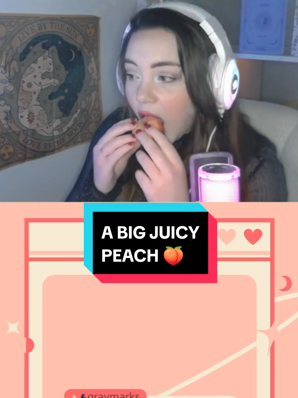 this was legit the juiciest peach I've ever eaten and it squirted all over my face  #peach #juicy #stream #streamer #twitchaffiliate for you page fyp 