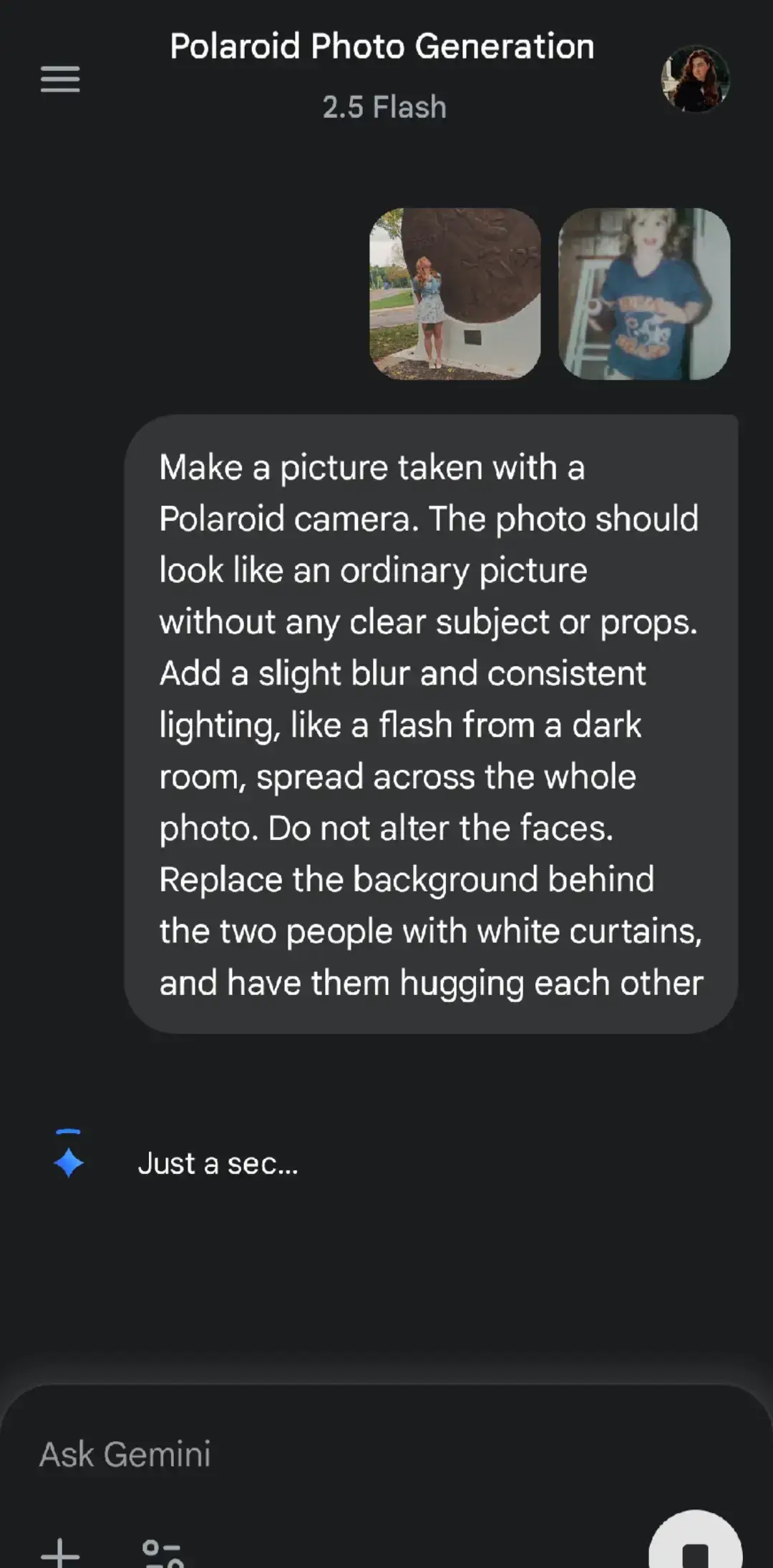 Making myself cry #geminiai #polaroid #aiphotoprompt #aiphoto #fyp