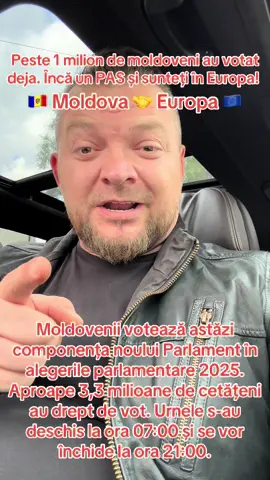 Moldovenii votează astăzi componența noului Parlament în alegerile parlamentare 2025. Aproape 3,3 milioane de cetățeni au drept de vot. Urnele s-au deschis la ora 07:00 și se vor închide la ora 21:00. #VăVedem #DiasporaEuropeană #NuCedăm #Romania #RomâniaOnestă 