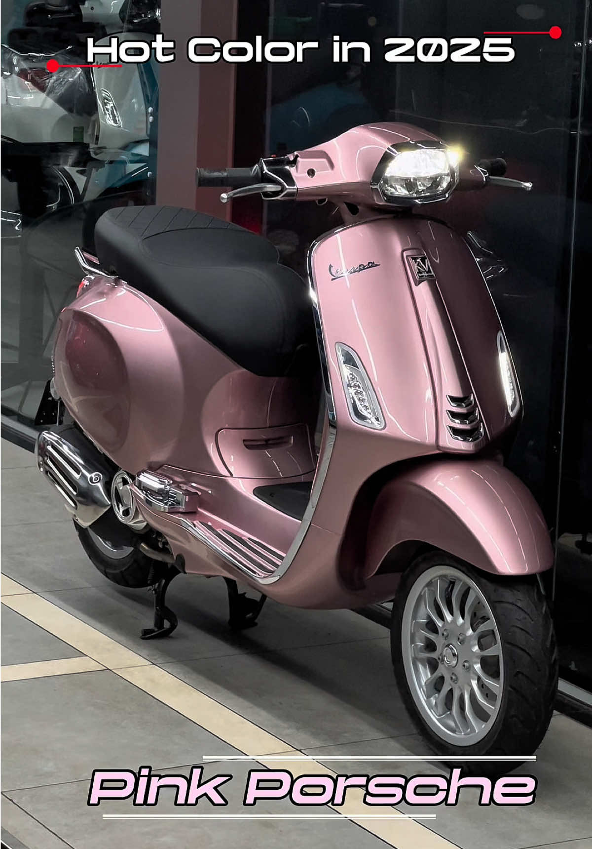 Nghe bảo màu này đang Hot 🔥 TFT HỒNG PORSCHE lên sóng 🔥 #vespa #vespa2025 #vespasprint #vespatft #ken 