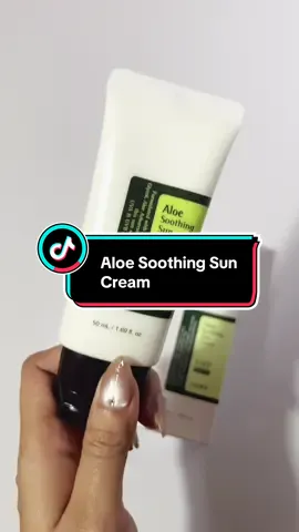 Aloe Soothing Sun Cream. Click the Yellow Basket 💛 #tiktokaffiliate #fyp #koreansunscreen #aloesoothingsuncream #spf50pa➕➕➕ 
