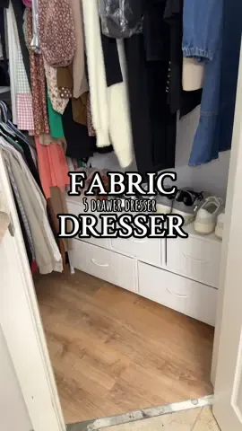 Perfect solution for more storage ✨#storagehacks #storageorganizer  #closetorganization #fabricdresser #dresser 