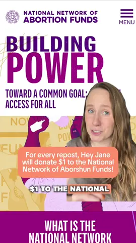 Happy anniversary, mifepristone 🎉 To celebrate, we’re donating $1 to the @Nat. Network of Abortion Funds for every repost of this video. Just by sharing, you can help expand access to safe abortion care to those who need it. #mifepristone #abortionpill #abortionaccess #abortioncare #abortionishealthcare T&Cs: Hey Jane will donate $1 to the National Network of Abortion Funds for each unique share of this post between September 28, 2025 at 12:01am ET and October 4, 2025 at 11:59pm, up to a maximum donation of $10k.