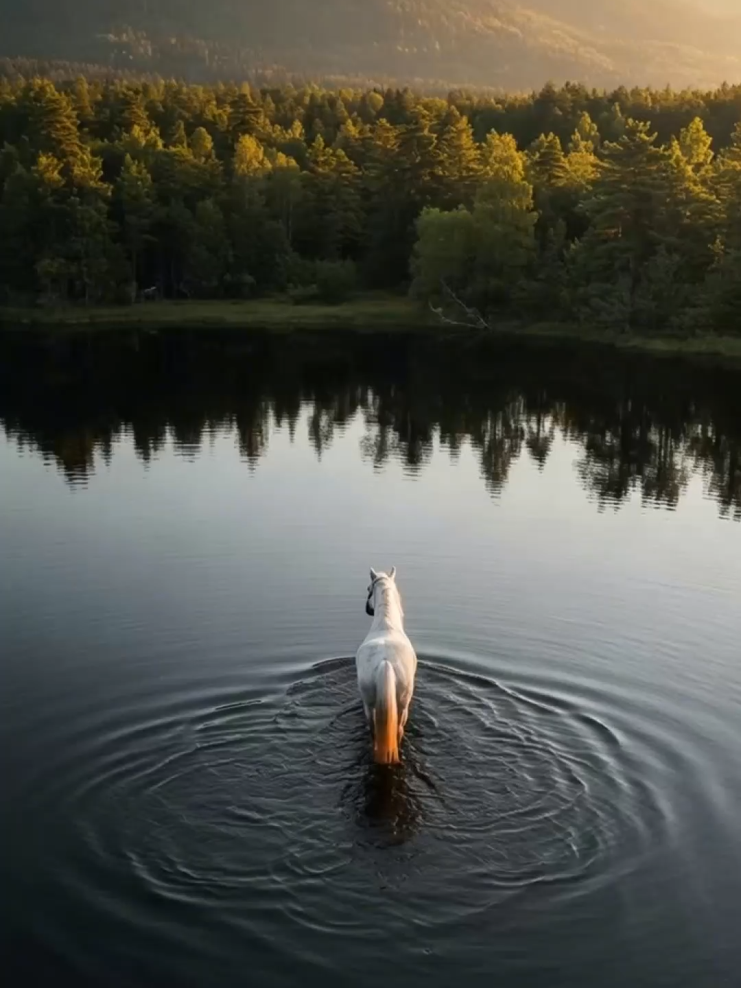 Suda tek başına... #at #wallpaper #nature #canlıduvar #fypシ゚ #fypage #kesfet #horse #atvideoları #aesthetic #calm #horses #horsesoftiktok #kesfetteyiz