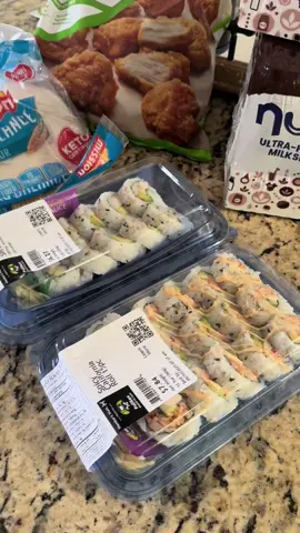 Walked into Sam’s for Nurri shakes and somehow walked out with sushi, nuggets & wraps too 😅🥤 #samsclubfinds #nurri #proteinshake #samsclubhaul”