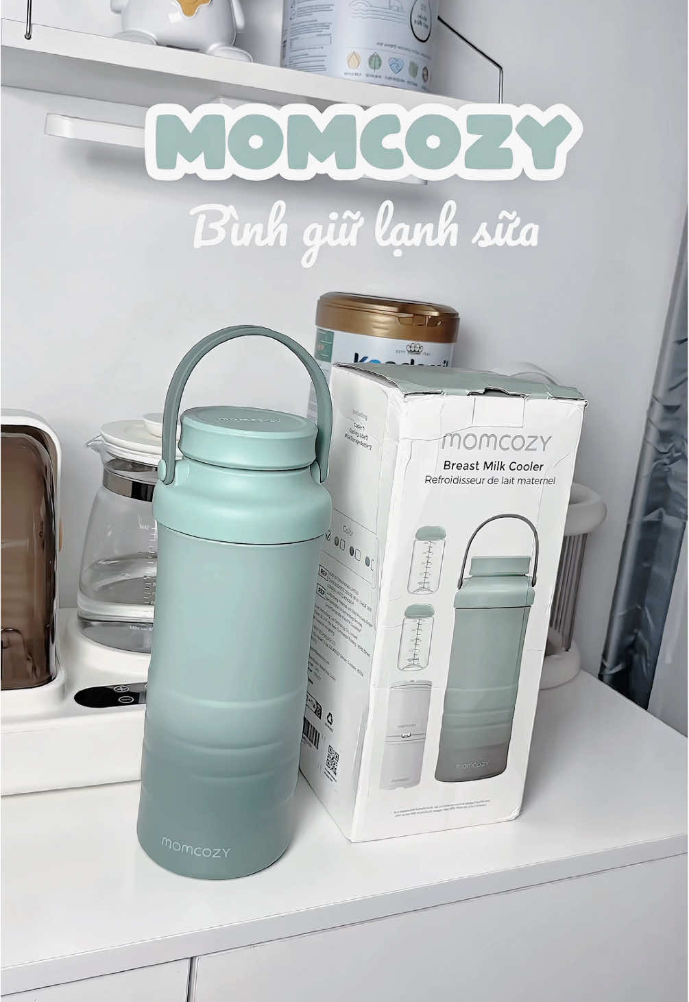 Bình ủ mát sữa kiêm luôn giữ nhiệt xịn quá mấy bà ơi #momcozy #emberyann #fyp 