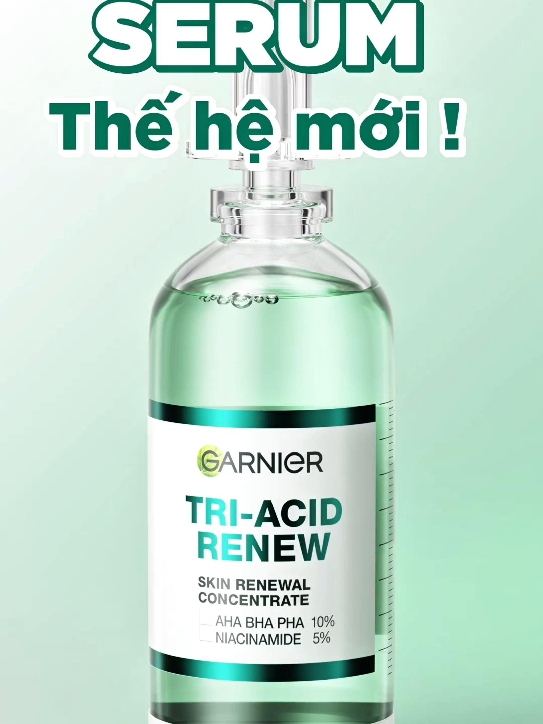 Đột phá mới từ Garnier: Serum Tri-Acid Renew thế hệ mới. Hiện đang bán độc quyền tại TikTok Garnier, săn liền tay nhé! #serumpeelxanh #garniervn
