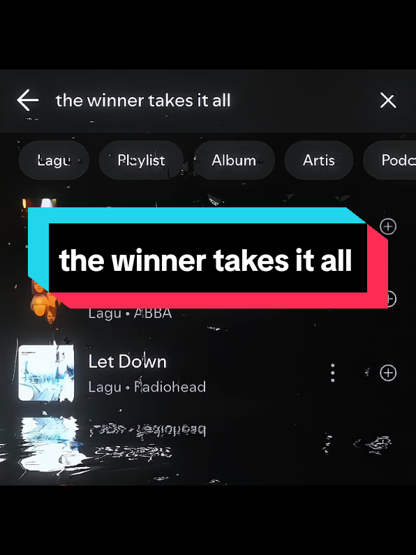 the winner takes it all  #lyrics #music #liriklagu #fyp 