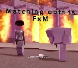 Matching Outfit ideas FxM🖤🖤 #roblox #robloxfyp #rhdancestudio #teachmehowtoscream #robloxoutfitideas 
