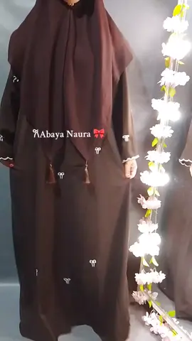 Abaya Naura Dress Syar'i Pita 🎀 Coquette Bordir Premium Simpel😍 #abayanaura #abayabordirpita #abayacantik #fyp 