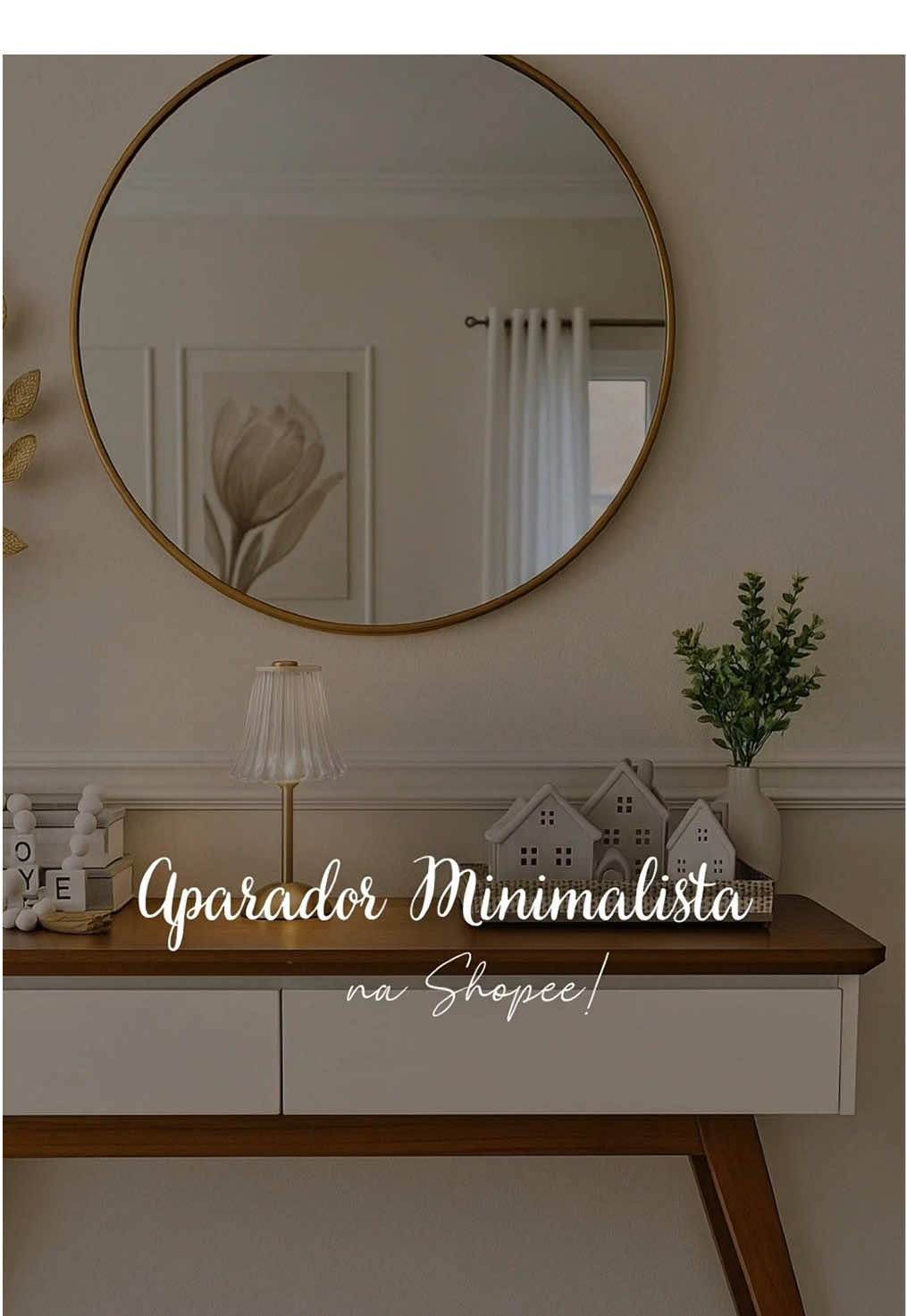 Olha esse achadinho da SHOPEE ,Off White + Nature = o match que sua casa pediu 🤌#casa #decoracao #shopee #aparador #fyp 