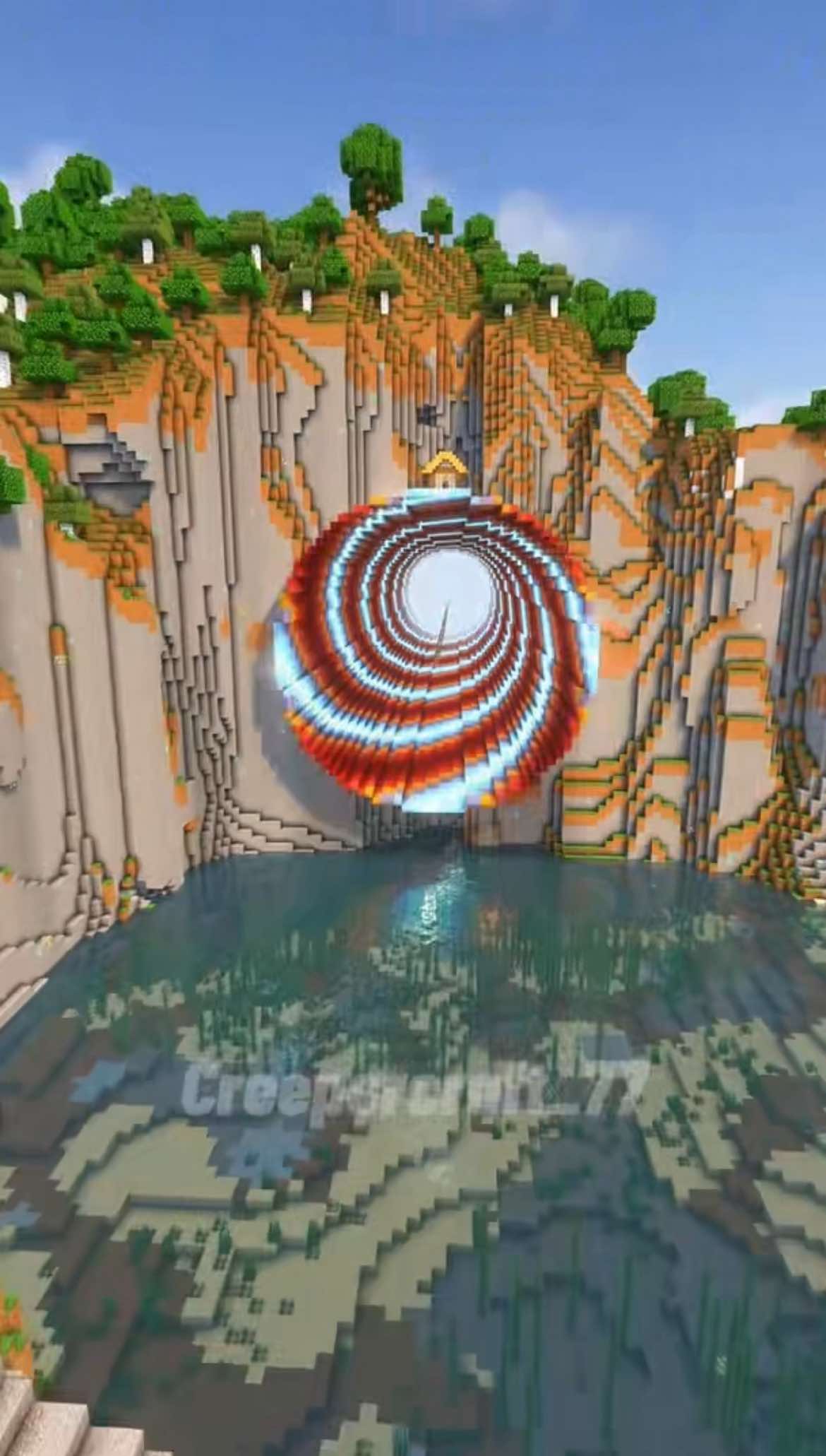 I built a 10‘000 Blocks Long Optical Illusion Roller Coaster in Minecraft | Timelapse | #Minecraft #minecraftbuilding #creepercraft_77 #creepercraft 