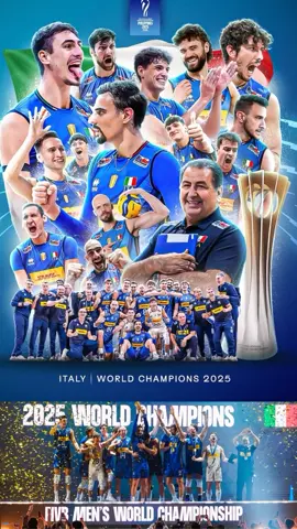 Back-to-Back Champions! 🏆🇮🇹🏆 Italy successfully defended their World Championship crown after their four sets victory over 🇧🇬 Bulgaria, 25-21, 25-17, 17-25, 25-10, during the gold medal match of the 2025 FIVB Men’s Volleyball World Championship.  This is Azzurri’s 5th FIVB Men’s World Championship title in the history of their country.  #MWCH2025 #VolleyballWorld #volleyball #italy #backtobackchampions 