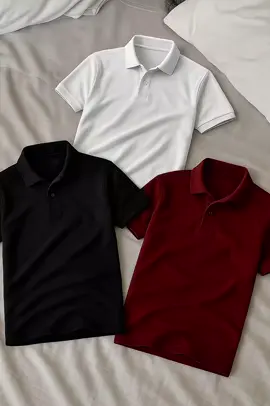 cuman 100 ribuan udah dapat 3pcs kaos polo ganteng dan elegan🤩🫵 #polo #polotshirt #kaosmurah #polopria 