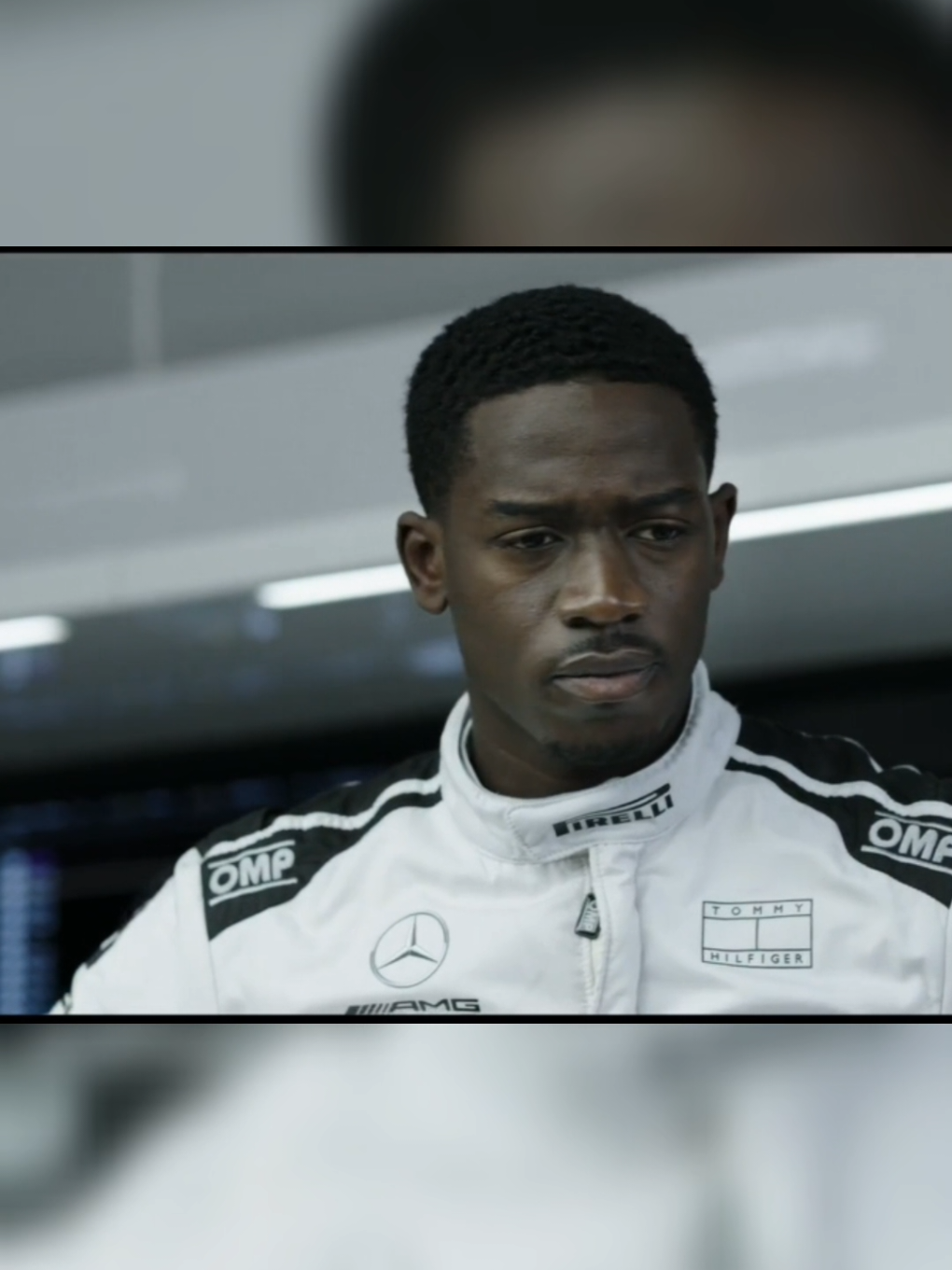 Holding it together like a pro 👀💨  #damsonidris #f1themovie#crashout #fyp 