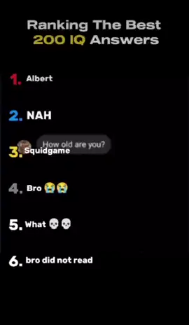 Top 6 Funny 200 IQ Answers 🤣#viral #funny #fyp #funnymoments #top6 