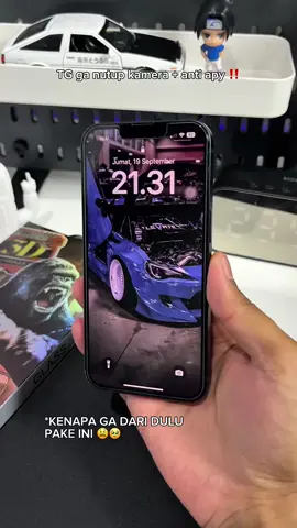 Akhirnya nemu yg glossy privasi + ga nutup kamera 🥵🤫🤏 #temperedglassiphone #belanjaditiktoklagi #temperedglassantispy #antigoresprivasi 