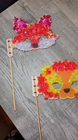When adults get zoned out working on their poke art animal masks you know its a good kids craft! #pokeart #tiktokshopcreatorpicks  #kidsactivities #kidscrafts #kidsartsandcrafts 