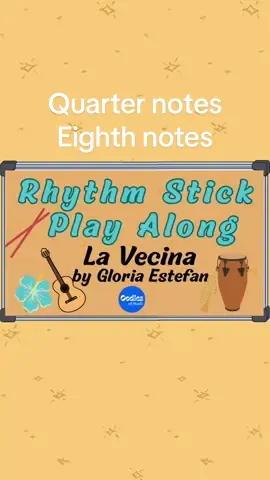 Don’t you love Gloria Estefan? Bring the Cuban groove to your classroom! 🥁✨ This elementary music rhythm sticks play-along to Gloria Estefan’s La Vecina is perfect for Hispanic Heritage Month or anytime your students need a fun steady beat activity. 🎶 Grades K–5 | Easy quarter & eighth note patterns | Engaging Latin music 👉 Save & share for your next rhythm lesson! #musicteachersoftiktok #elementarymusic #hispanicheritagemonth #rhythmsticks #latinmusic 