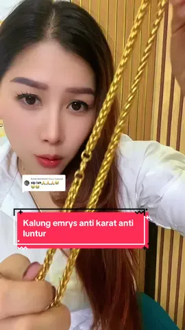 Membalas @Cucu Cahyati kalung anti luntur anti karat ada garansi#kalungantilunturantikara #kalungtitanium#kalungemas #karungantikarat #emrys 