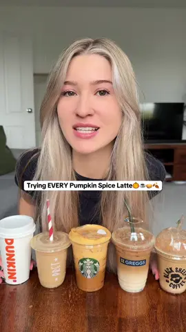 trying EVERY Pumpkin Spice Latte from popular cafes to see which is the best🍂 🎃☕️ #psl #tastetest #viral #coffee #viralvideo 