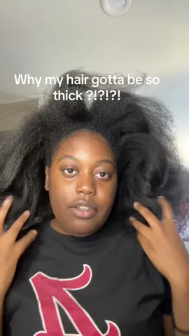 It’s a blessing and a curse because it takes soooooo long to do #fyp #naturalhair #BlackTikTok #thickhairproblems 