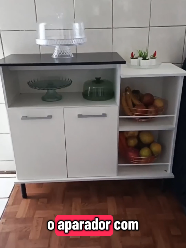 armário cozinha com fruteira  #tiktokshop #armariocozinha #armariocomfruteira #armario #aparadordecozinha 