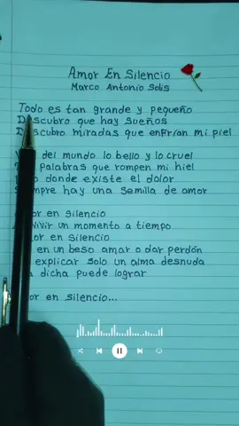 Amor en silencio-Marco Antonio Solís🥀🎧❤️‍🩹 #lamejor_musica❤️🎧  #amorensilencio  #marcoantoniosolis   #letradecanciones  #musica_4parati 
