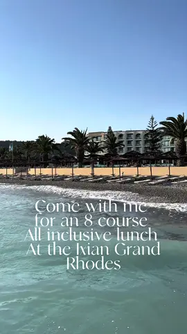 Come with me for an 8 course all-inclusive lunch at the Ixian Grand Hotel in Rhodes…🤍🇬🇷 #theixiangrand #ixiangrand #rhodes #eightcourselunch #luxuryallinclusiverhodes @The Ixian Grand & All Suites 