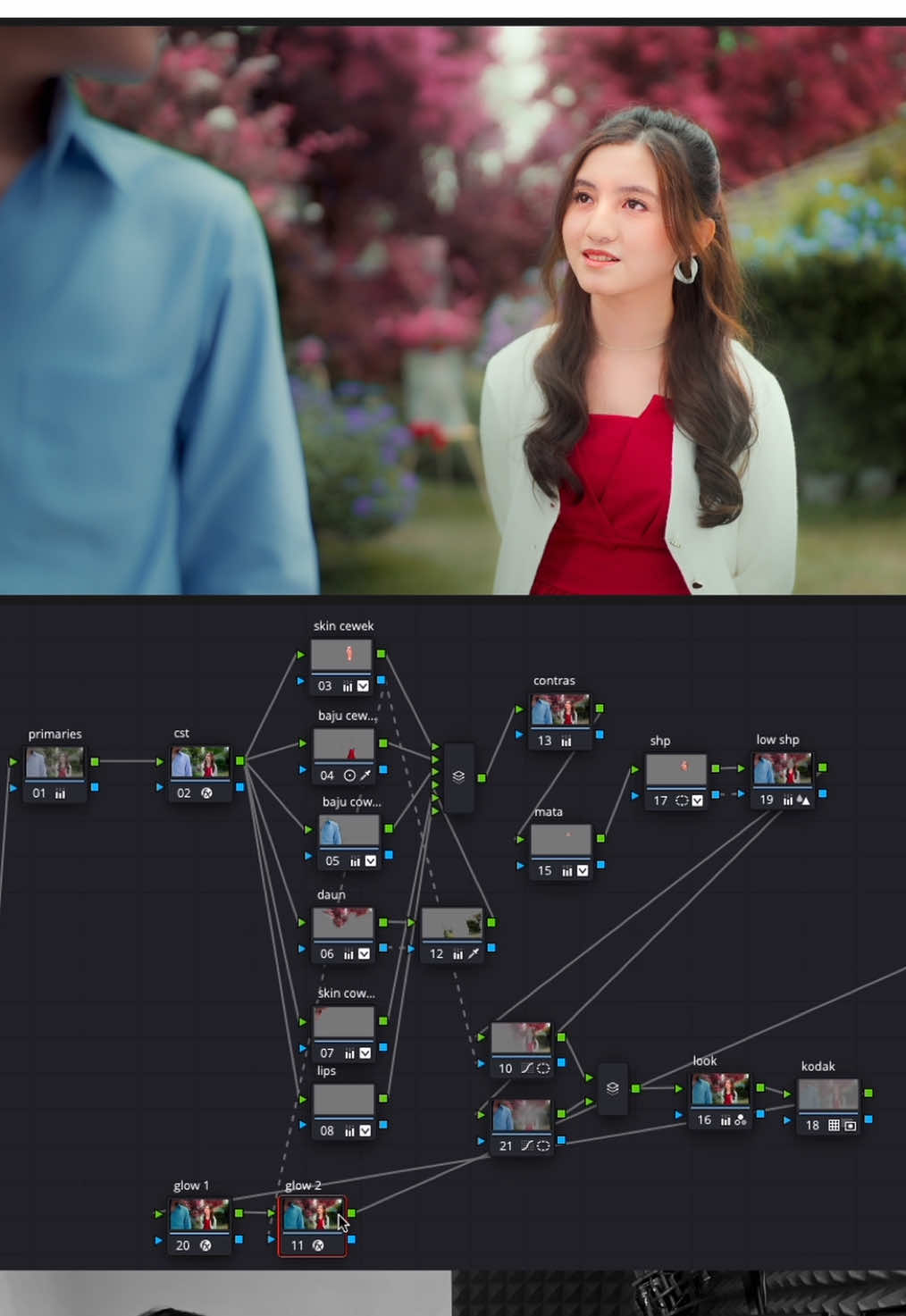 Romantic Korea Color Grading with #davinciresolve #korea #color #tutorial #film 