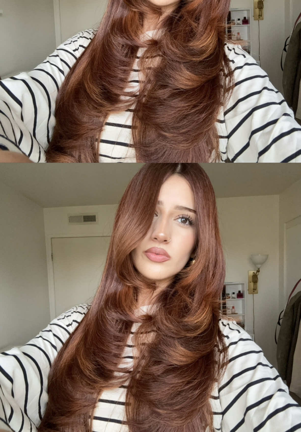 how to give your bangs a blowout effect! @wavytalkofficial #thermalbrush #curtainbangs #layeredhaircut 