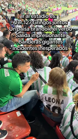Un día en el estadio es un sin fin de emociones y de situaciones, qué lindo es ser hincha de Atlético Nacional  #atleticonacional #atleticonacional⚽️🥰 #soydelverdesoyfeliz #sdvsf #verdolaga 