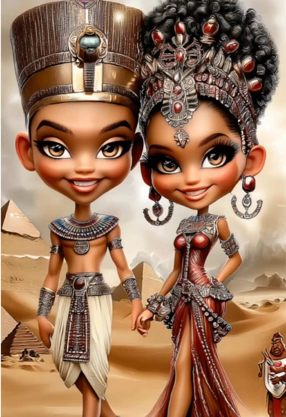 Love is …. Egyptian cartoon 🇪🇬  #egypt #cartoon #love_is #pharaon #queen @Hailuo AI (MiniMax) @Kling AI @Luma AI 