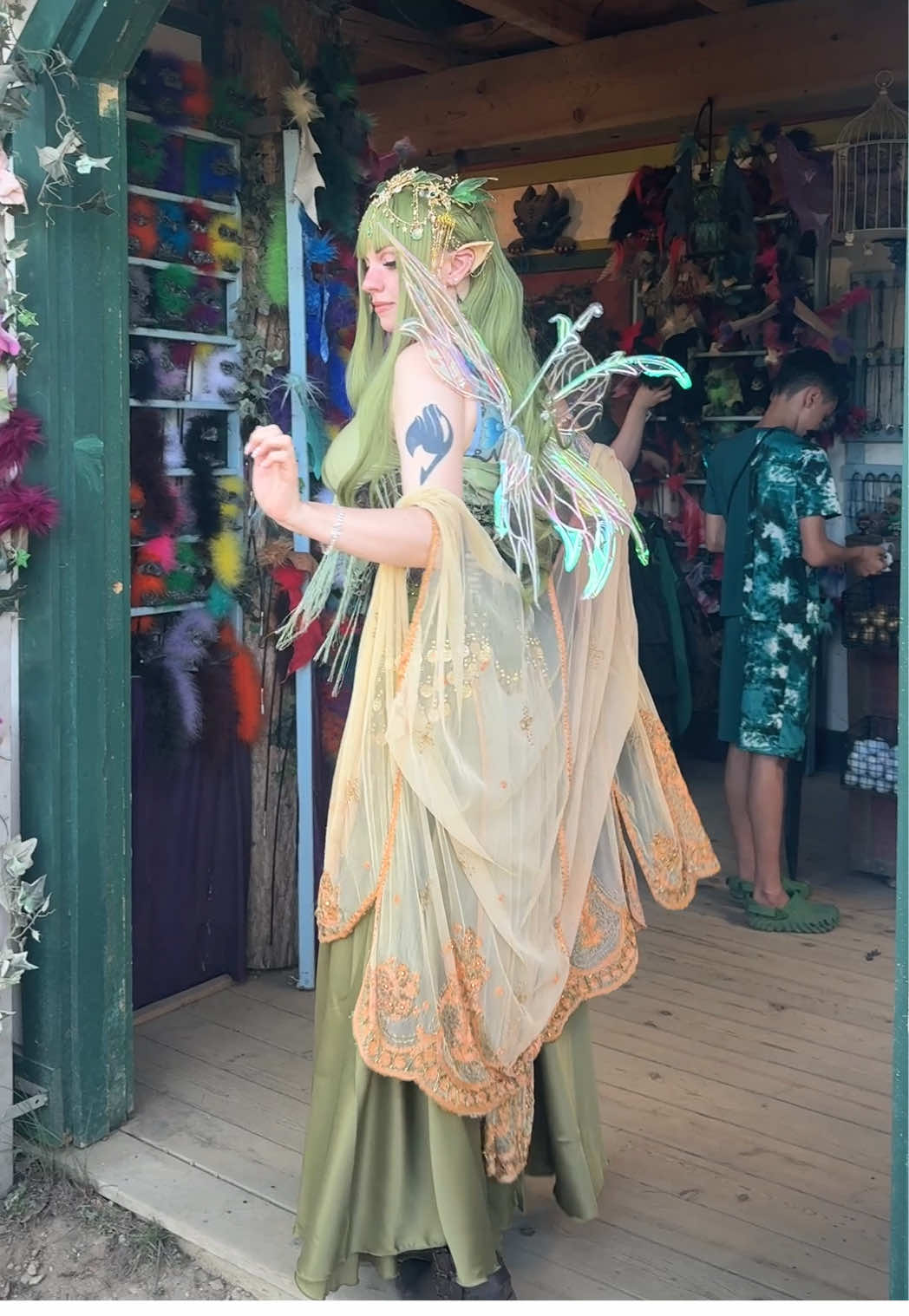 How I be moving with wings that hit people at  #renaissancefestival #fairy 