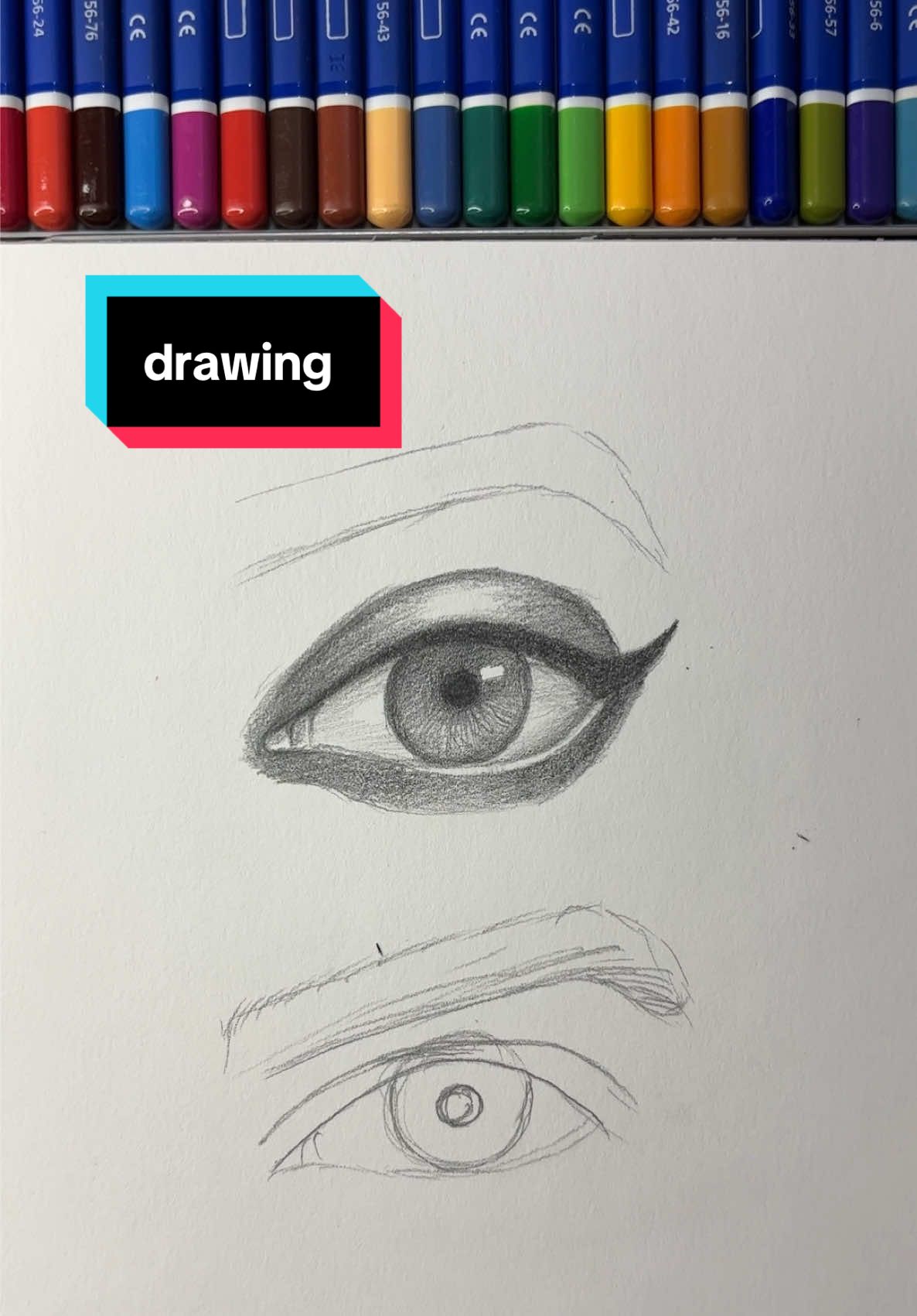 كيف رسم عين البنت بسهولة بأقلام رصاص #تعلم_على_تيك_توك #tiktok_art #drawing 
