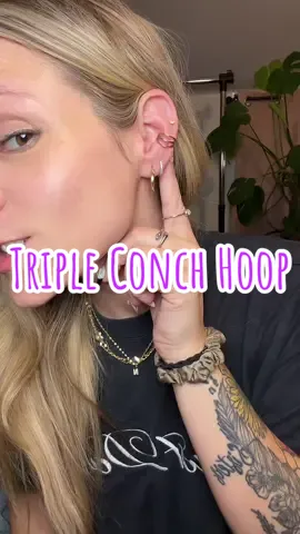 Definitely time for a change! Love this new Titanium triple hoop ring from @Oufer Body Jewelry Studio this one fits my conch piercing perfectly! #conchpiercing #conchjewelry #conchpiercingjewelry #12mm #titaniumjewelry 