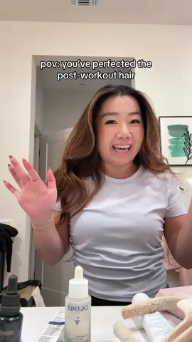 no because cold drying with the hair dryer makes the biggest difference!!! #postworkout #hairtutorial #k18hairflip #k18 #luxurylifestyle 