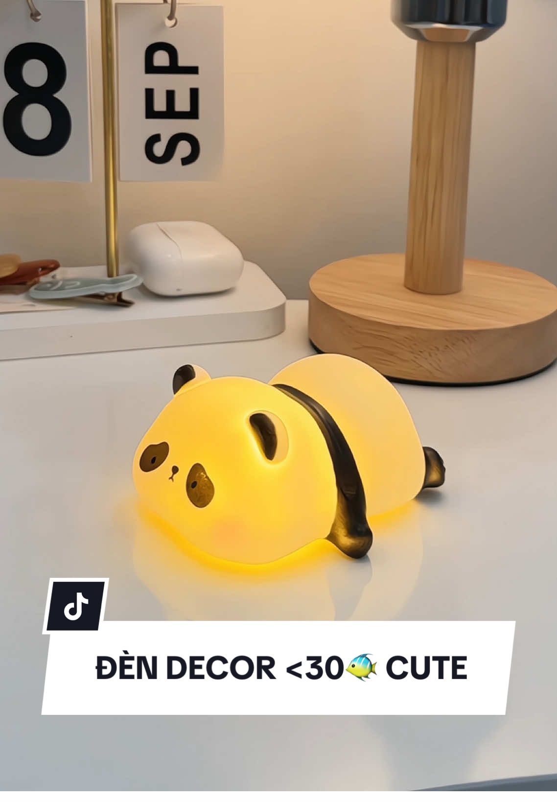 Ê nhaaa cái đèn ngủ này đúm cute lun á #denngu #dendecor #gautruc #xuhuong #thaoonha 