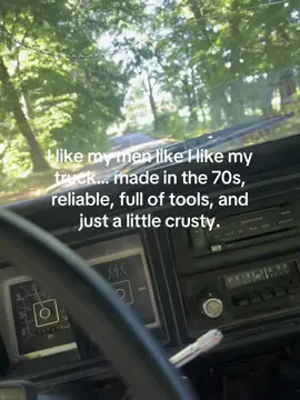 I like my men like I like my truck… made in the 70s, reliable, full of tools, and just a little crusty. #oldschool #rurallife #oldtrucks #tennessee 