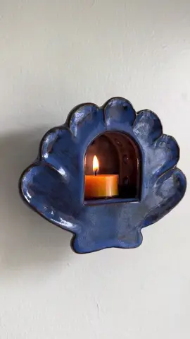 Ceramic Shell Tealight Sconces #ambientlight #ceramics #wallart #interiordesign #sconce 