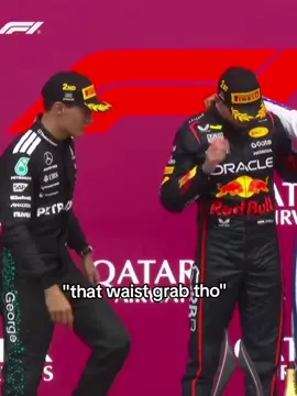 The way Max is holding George tho>>> 🫠 #maxverstappen #georgerussell #russtappen #f1drivers #f1 