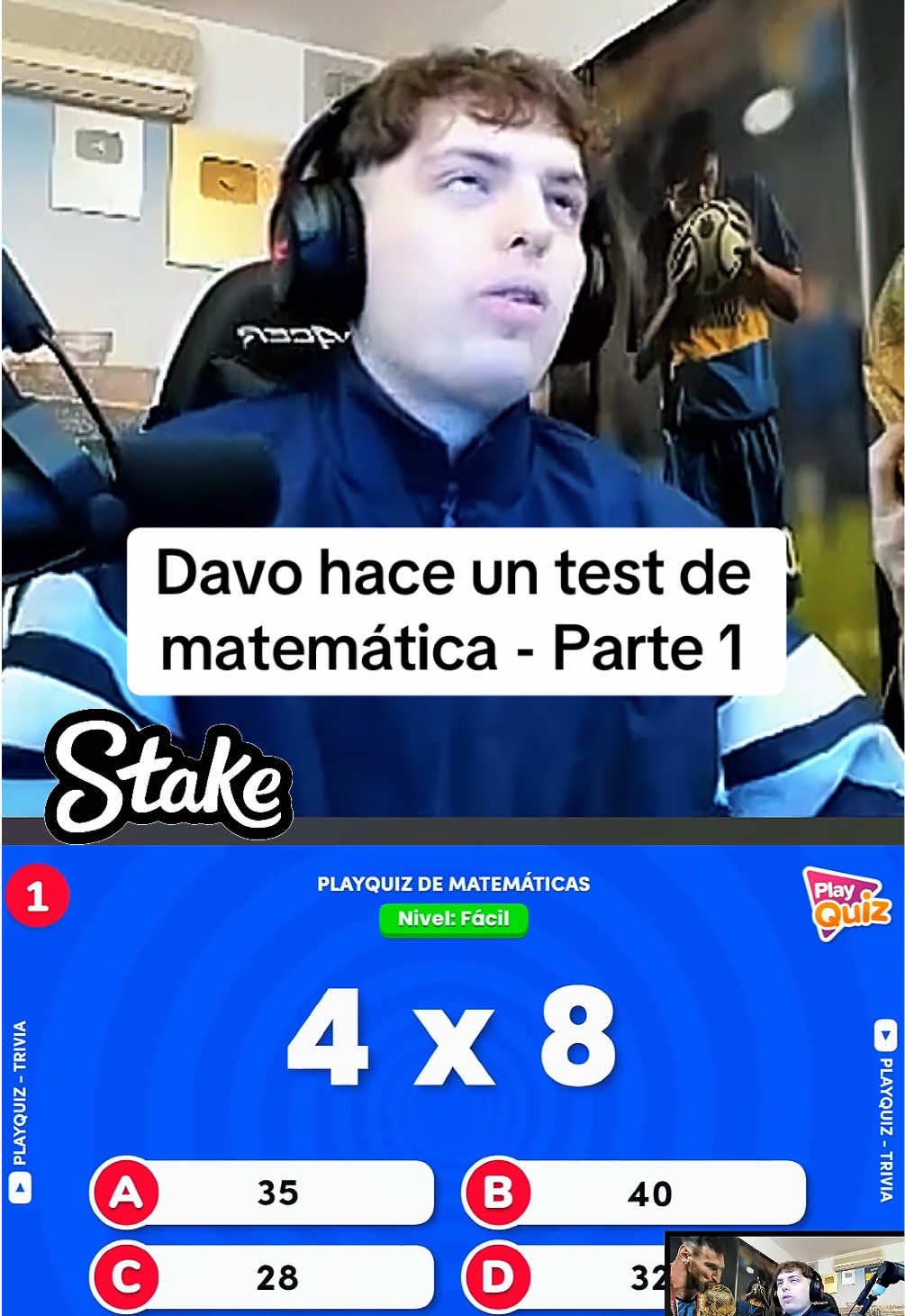 Davo hace un test de matemática - Parte 1 #davooxeneize #matematica #lacobra #argentina #mexico 