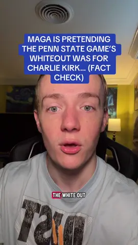 🚨 They’re lying again—Penn State’s White Out isn’t for Charlie Kirk.  It’s a football tradition. #PennState #WhiteOut #Disinformation    #greenscreenvideo #greenscreen 