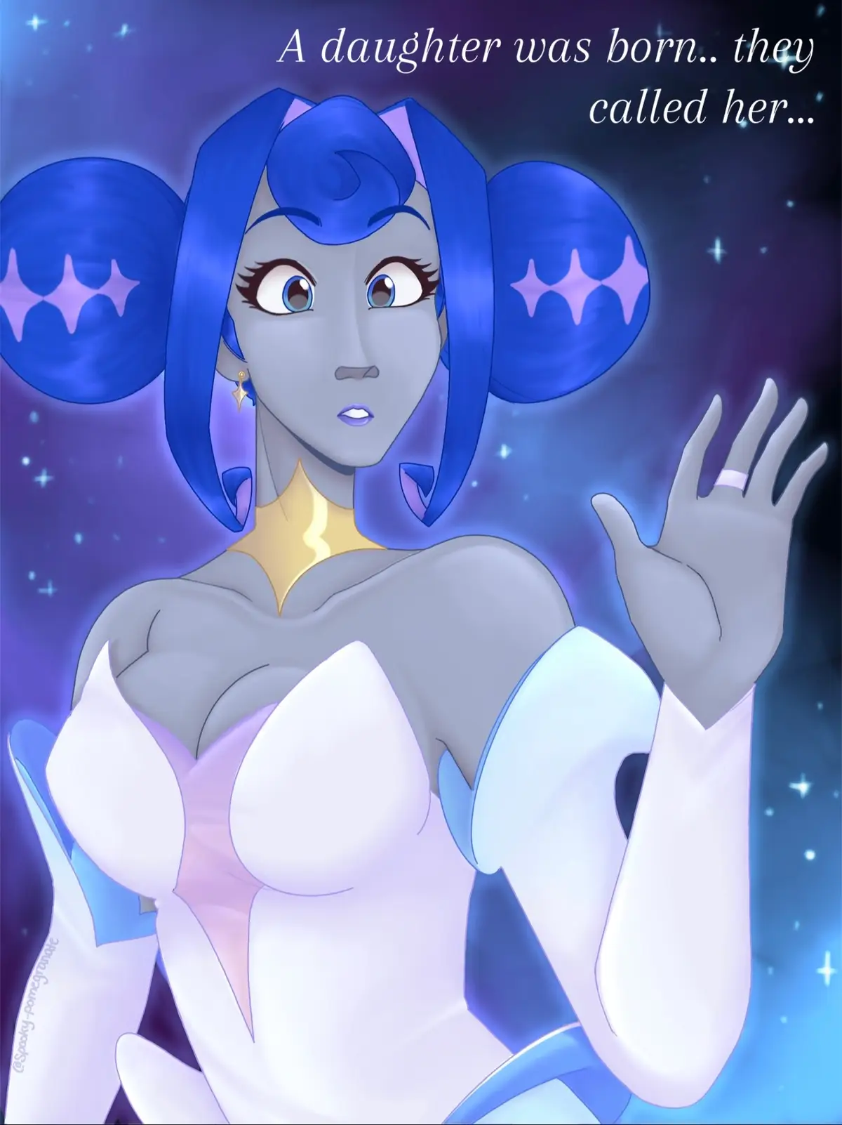 Ain’t she just a cutie!! I’m obsessed with the pilot and another blue haired baddie to add my list  #knightsofguinevere #guinevere #glitch #glitchproductions #fanart 