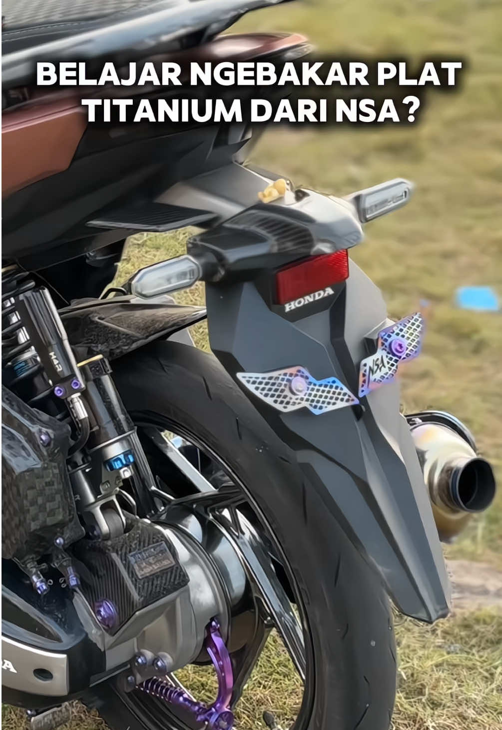 gapapa gagal, namanya juga belajar, nanti kita coba warnain lagi setelah karyo jadi, pengalaman seru buat ngewarnain plat titanium nsa walau agak sulit🤣 #karyooism #vario125new #nsaperformance #nsatitanium 