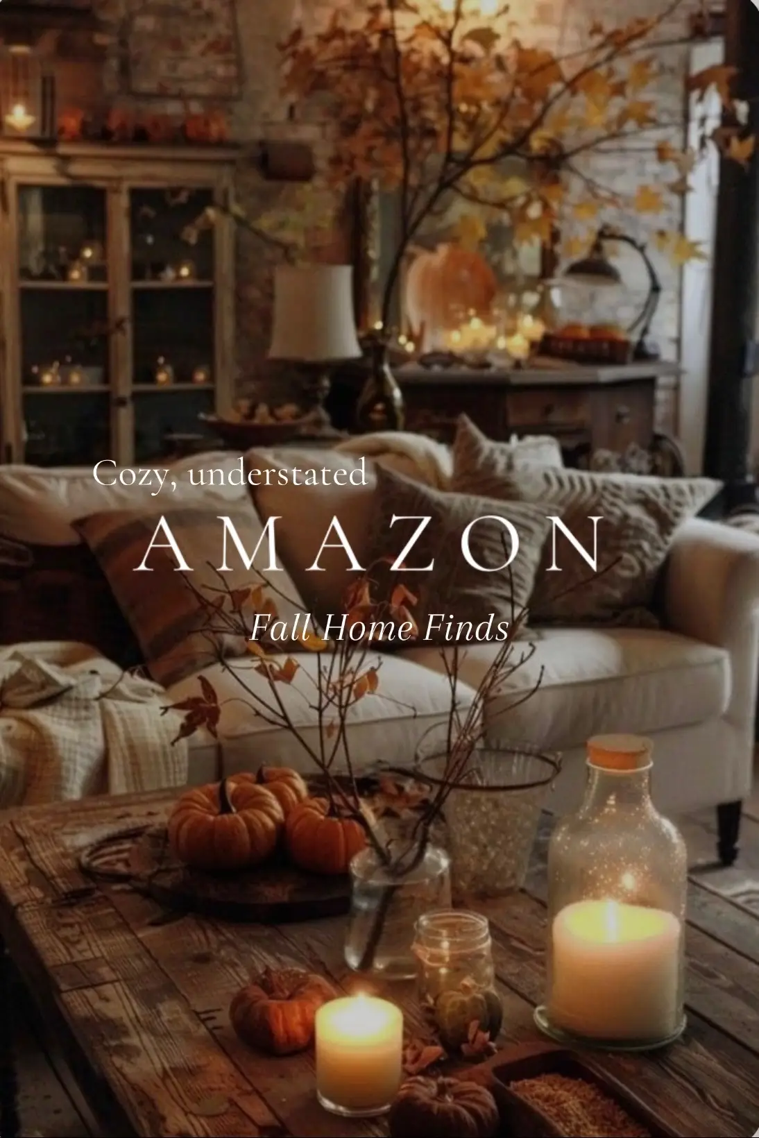 Understated + cozy = the perfect fall vibes 🍂  Refresh your space with warm, timeless home decor finds—all from @Amazon 🕯️☕️🧸 I’m so excited that you can get my favorite pillow covers now on Amazon!! This 4 pack is a great deal and the patterns are so perfect for fall!!🍁☁️ @Woven Nook  #fall #amazonfinds #cozyathome #autumnaesthetic #homedecor 