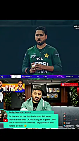 Furqan bhatti Reaction to Abhishek wicket  #100k #asiacup #finalpakvsind #cricketlover #tranding 